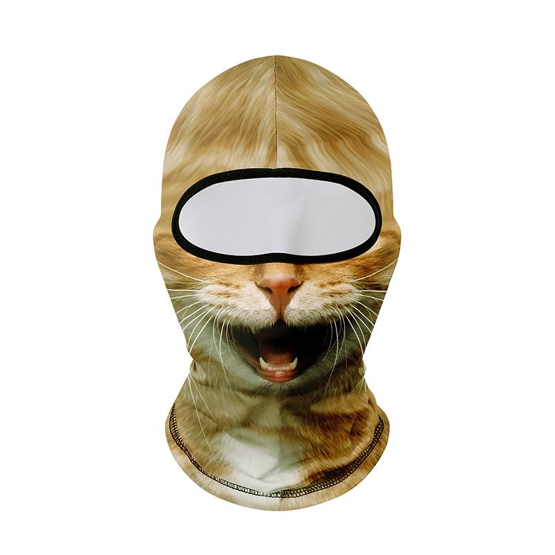 Balaclava Estampada de Animal Gato Cachorro Gorila Máscara Facial Unissex Adulto Esportes e Festa Fantasia Capuz para Cosplay ao Ar Livre