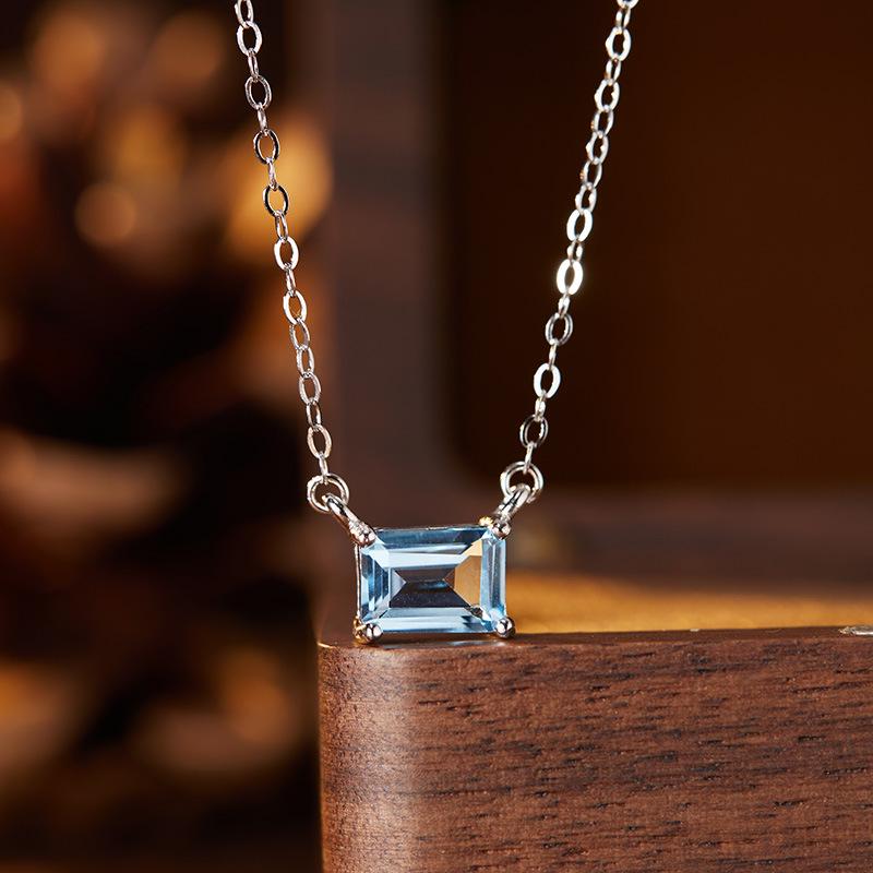 S925 Sterling Silver Necklace with Amethyst, Citrine, Peridot, Topaz, and Garnet Gemstones