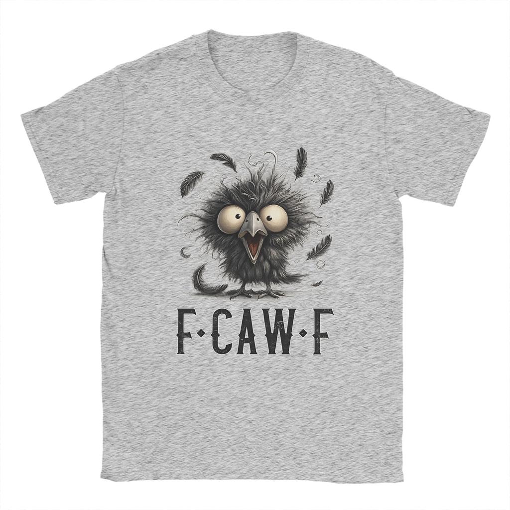 Vintage T-shirt Strand F-Caw-F Fritids T-shirts Bomulls T-shirt för Män Y2K Basic Tryckta Kortärmade Toppar