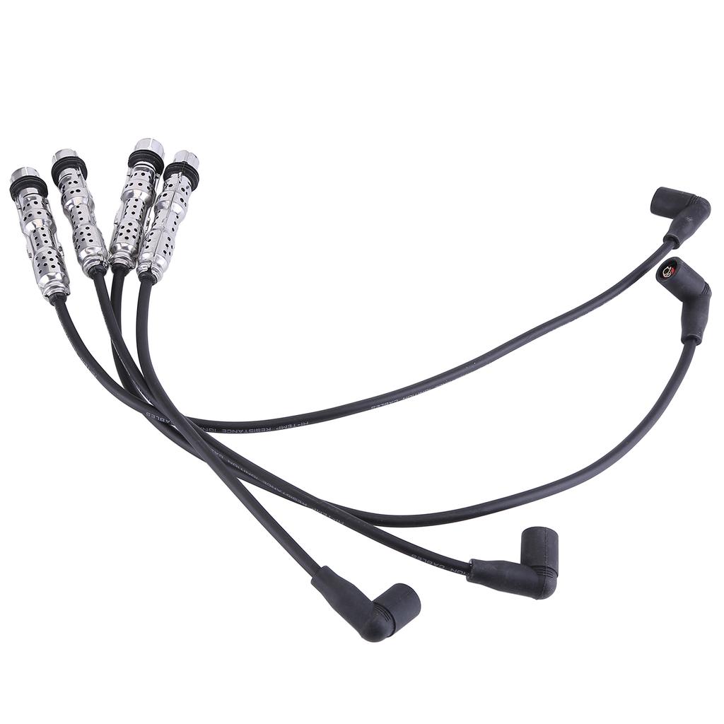 4Pcs Ignition Cable Set Compatible for Golf 6 Polo 5 T-iguan A1 A3 1.2 Replaces 03F905409B 03F905409C