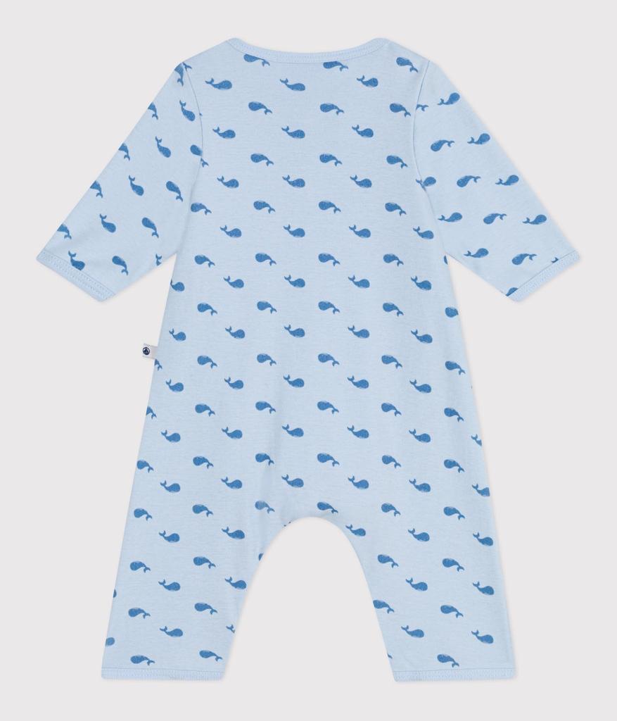 Bodyjama A0CIQ Light 12 Months 74cm [Petit Bateau] Blue/Blue