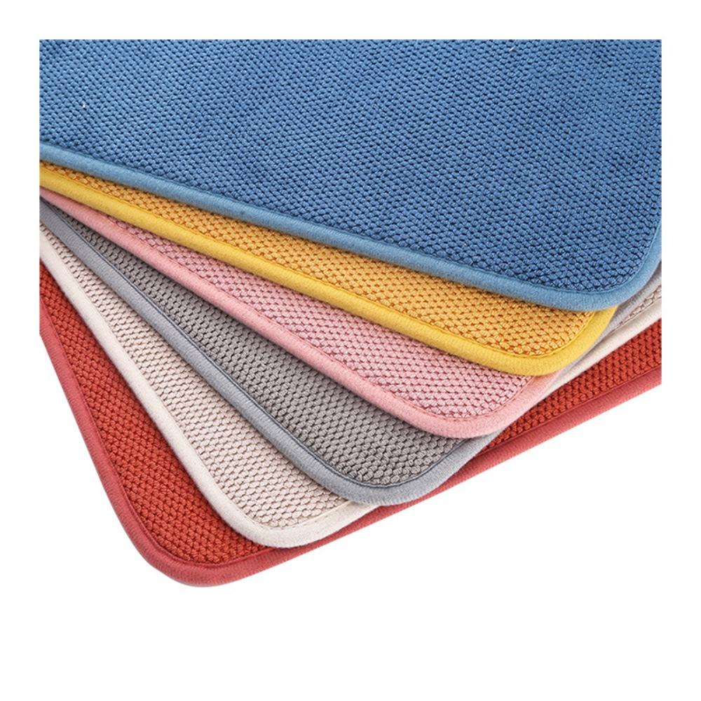 New Microfiber Kitchen Utensils Drain Drying Mat Non Slip Absorbent Drain Drying Pad Heat Resistant Table Placemat