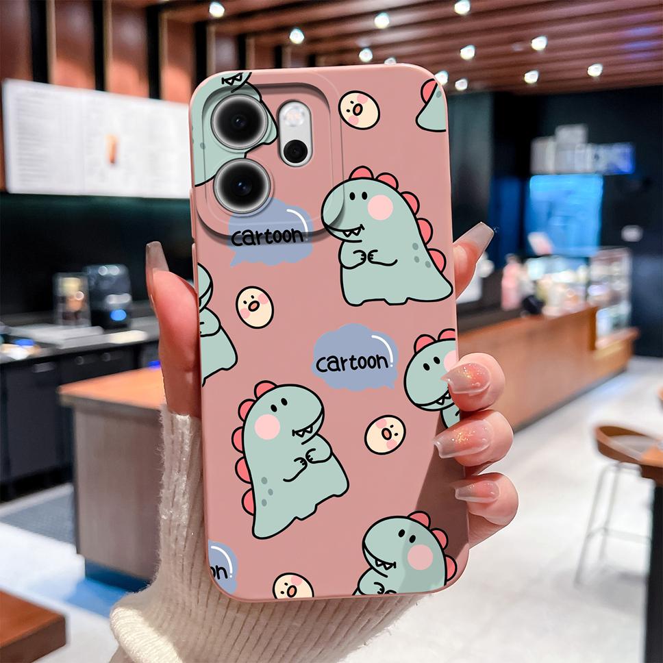 For Oppo Reno 14F 5G Phone Case Sunflower Patterns Soft Liquid Silicone Shell For OppoReno14F 14 F Camera Coverage Durable Capa