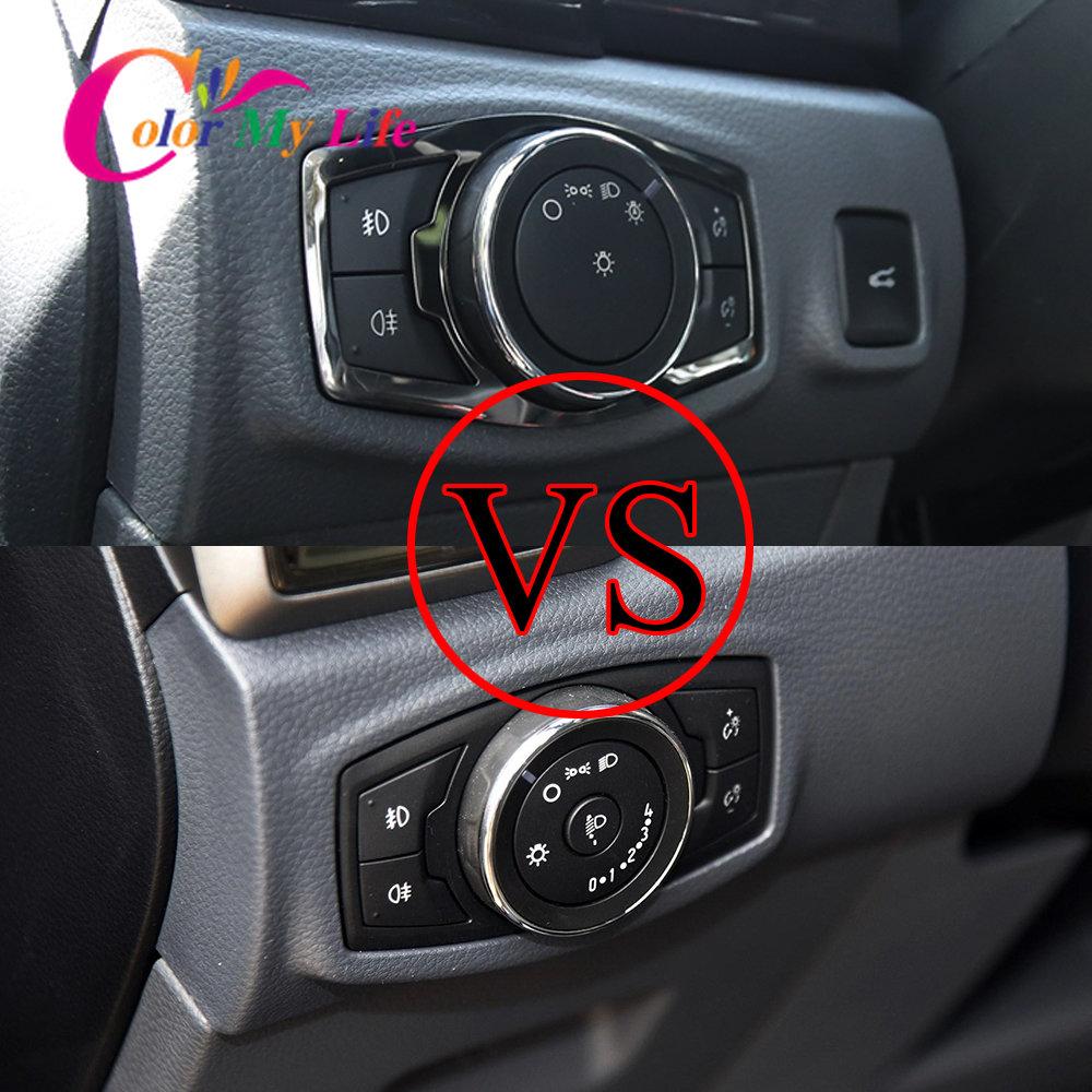 For Ford Fusion Mondeo 2014 2015 2016 2017 2018 Stainless Steel Fog Head Light Lamp Adjust Switch Button Panel Cover