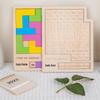 Children's Wooden Educational Tetris Calendar Puzzle Game