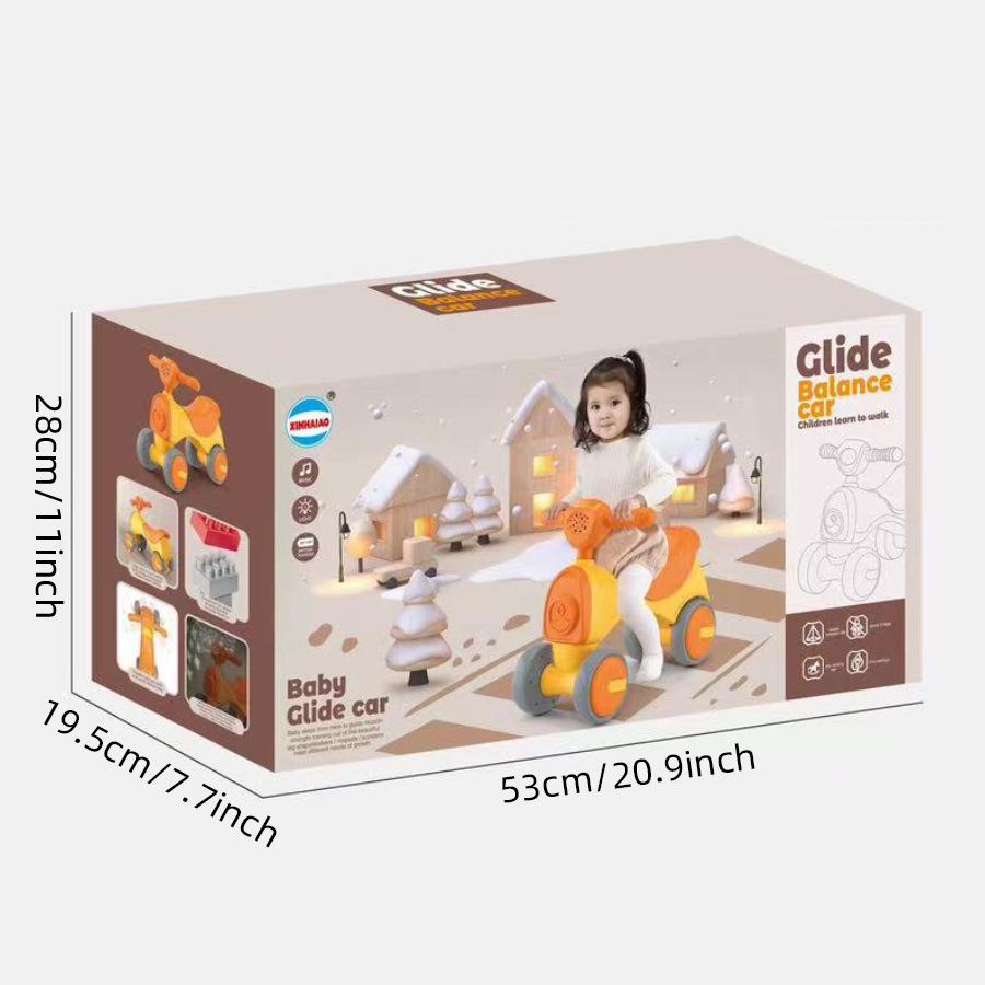 Children's Walker: No-Pedal Baby Balance Bike with Lights & Music