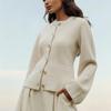 2026 New Lambswool Knit Cardigan for Women, Soft Cozy Button Front Open Sweater with Pockets, Loose Fit Loungewear Coat