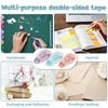 24 Packs Glue Tape Roller Double Sided Adhesive Tape Dispenser Scrapbooking Supplies 6m x 6mm for Cards Journaling Gift Wrapping