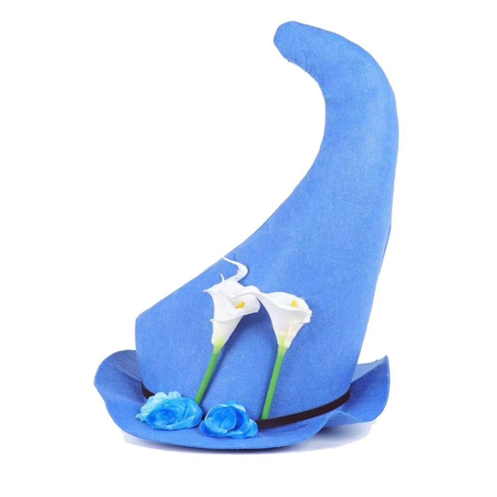 Adjustable Halloween Party Gift Wide Brim Magic Wizard Hat Felt Witch Hats Witch Peaked Hat Cosplay Props