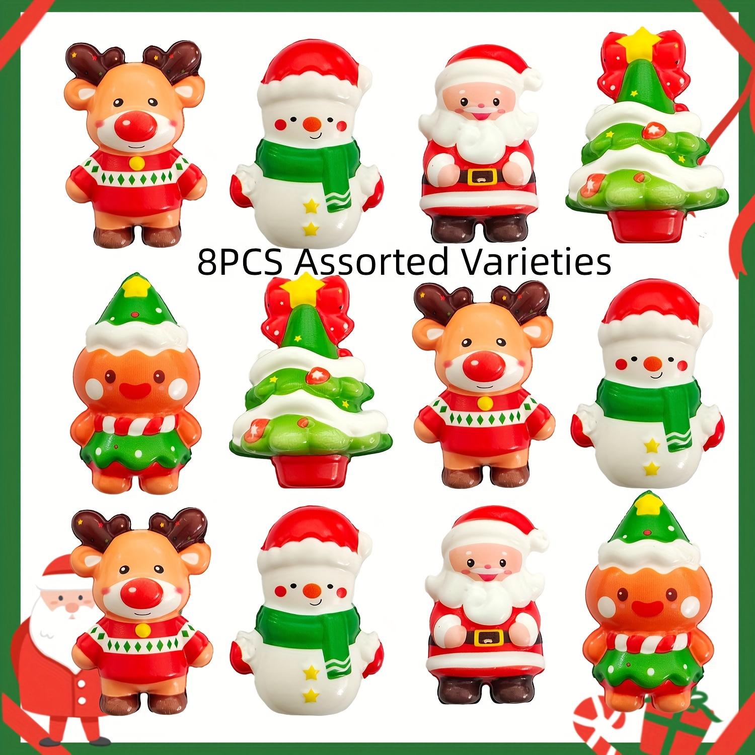 

8pcs Christmas Squishy Anti Stress Reliever Toy Doll Santa Claus Reindeer Christmas Gift Slow Rebound Antistress Squeeze Gifts