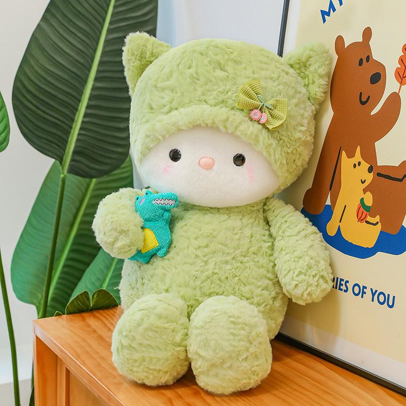 Dormy Cat Plush Toy Doll Cute Cat Exchange Rag Doll Girl Birthday Gift Children Throw Pillow