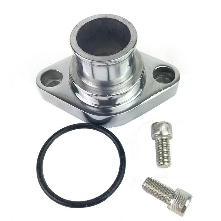 Polished Aluminum Straight Water Neck For SBC BBC Chevy 283 327 350 454 502 Engines 1x Water Neck Kit