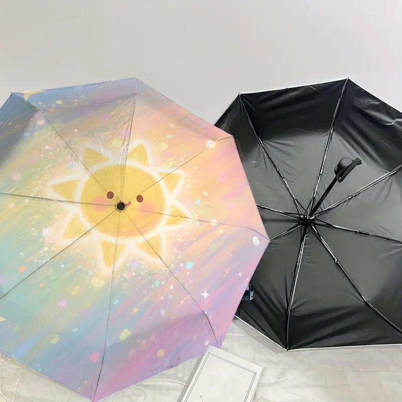 Rainbow Sunshine Umbrella: A Delightful, Auto Opening Protection for Outdoor Adventures and Travel Essentials 206