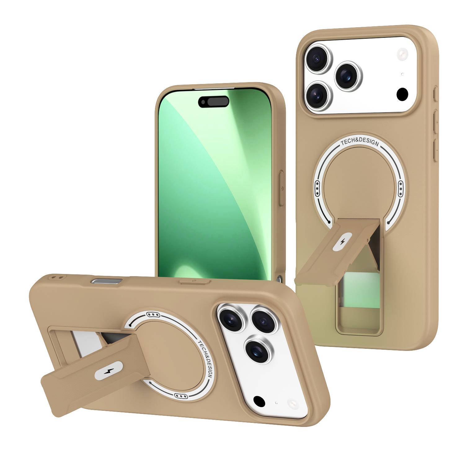 

New Transnational Style iPhone 17 Pro Max Case: Pindun Skin-Feel Magnetic Stand Protective Cover for Apple 16 IP14 PLUS (Fine Hole)