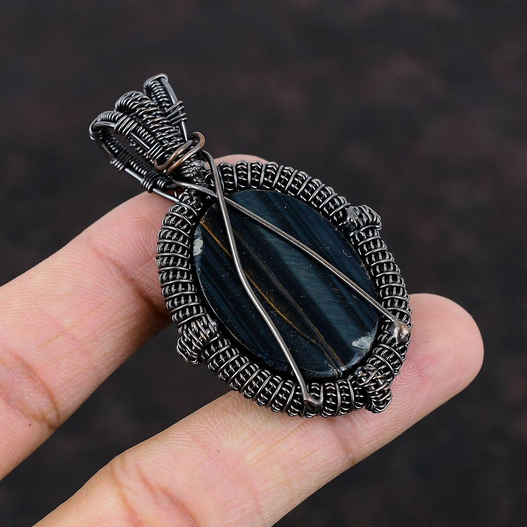 Nellite Gemstone Pendant Copper Wire Wrapped Jewelry Handmade Pendant Copper Pendant Nellite Wire Jewelry Wire Wrapping Pendant Gift For Her