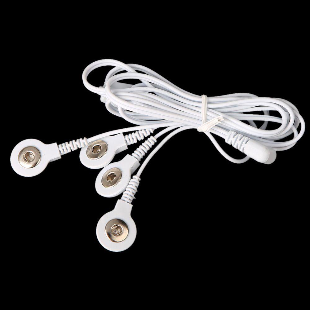 Wires Lead Machine Buttons Massager Digital Plug 2.5mm TENS Electrode Wire