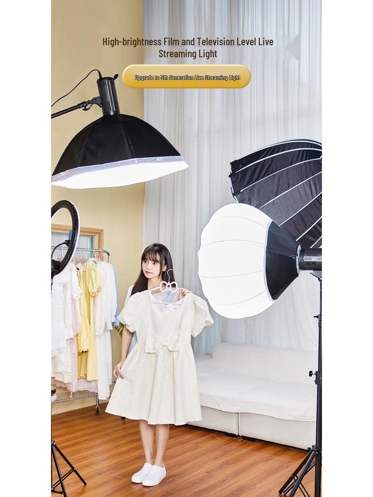 LED Live Broadcast Fill Light GL200D/GL300D - Constant Soft Light Lamp for Studio and Streaming Photography