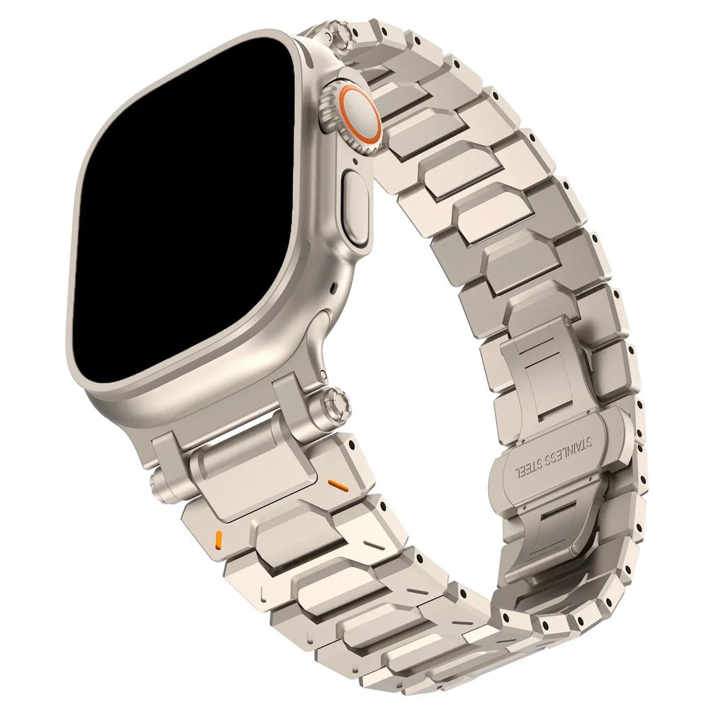 Luxury Bracelet For Apple Watch Ultra 2 1 49mm Band For iWatch Series 10 46mm 9 8 7 6 5 Se 44mm 45mm 42mm Stainless Steel Strap