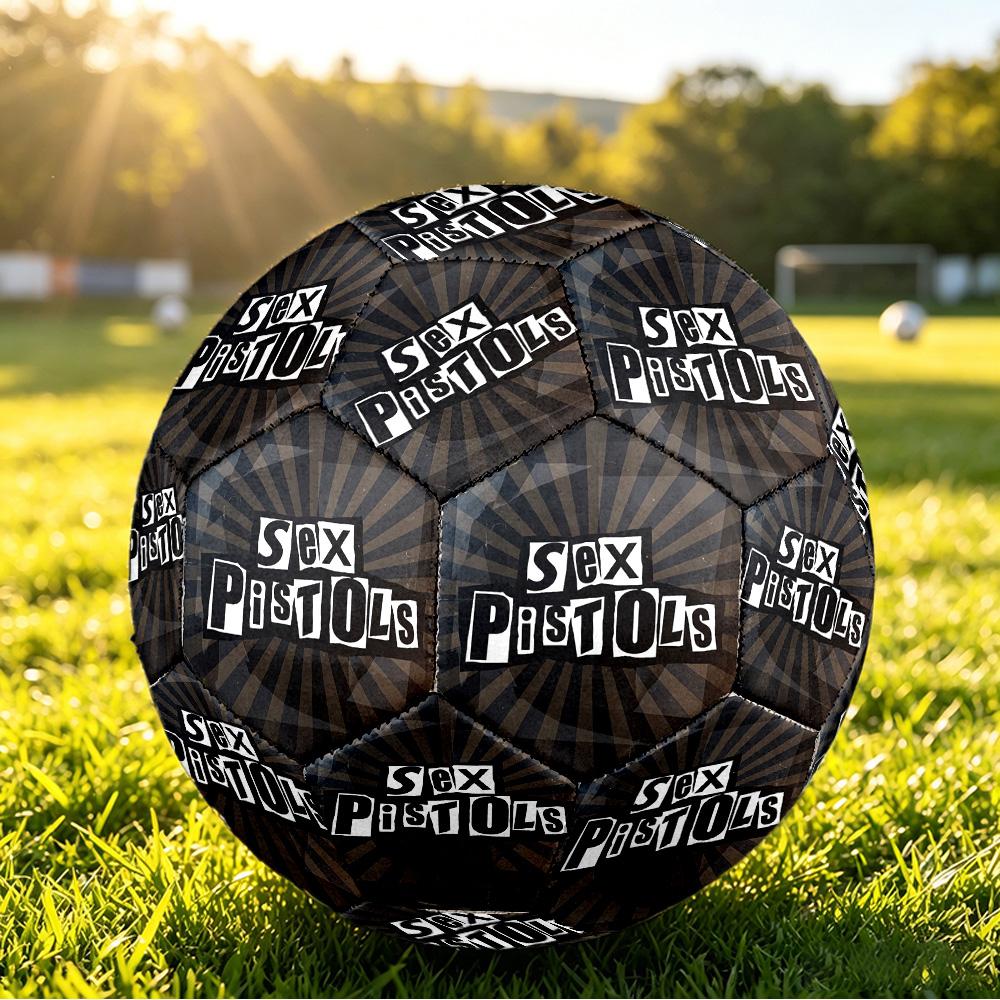 Sex Pistols Print Standard Size 5 Soccer Ball Durable Shock?Absorbing Ball For Training Match Outdoor Play