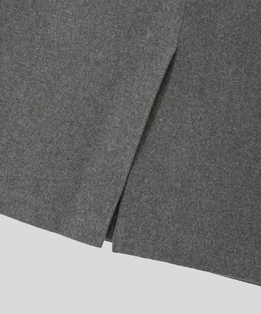 KIIMUIR [Drape Wool] Cashmere Blend Semi-Overfit Balmacaan Coat_Grey