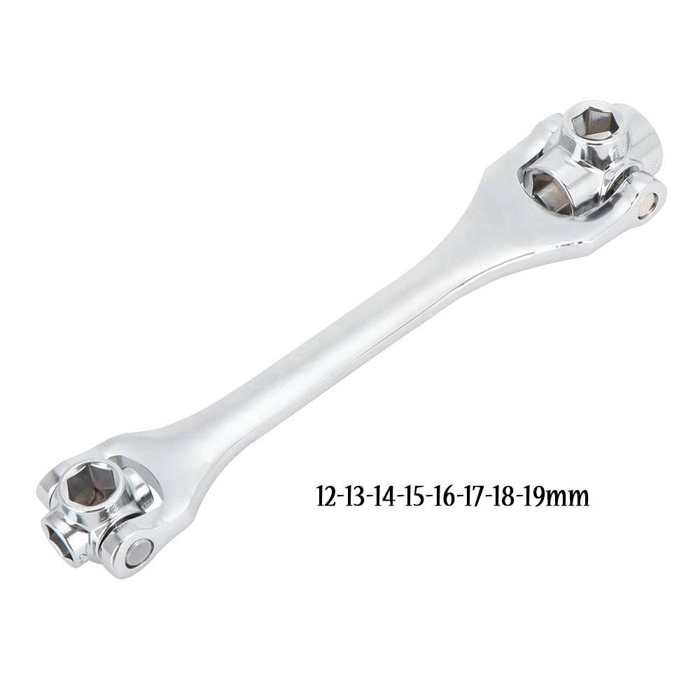 8 In 1 Dog Bone Metric 6 Point Socket Wrench With 12mm To 21mm Multi-size  Auto Repair Tool Double Head Spanner