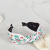 MAIA Garden Jacquard Hairband - Knotted White Green