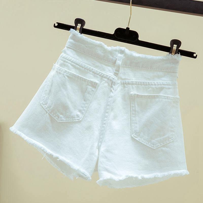 Classic and Minimalist Fashion Versatile Shorts Female Loose Summer Thin Ultra-high Waist Wide Leg A Word Denim Female Denim Shorts Individuality