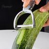 Portable Corn Peeler Manual Peeler, Zinc Alloy Kernel Stripper with Serrated Blade, on Thresher The Cob Tool for Fresh Corn, Kitchen Gadget BBQ Salad