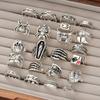 Skull Bat Spider Ring Set Dark Gothic Retro Exaggerated Finger Ring 23-piece Set
