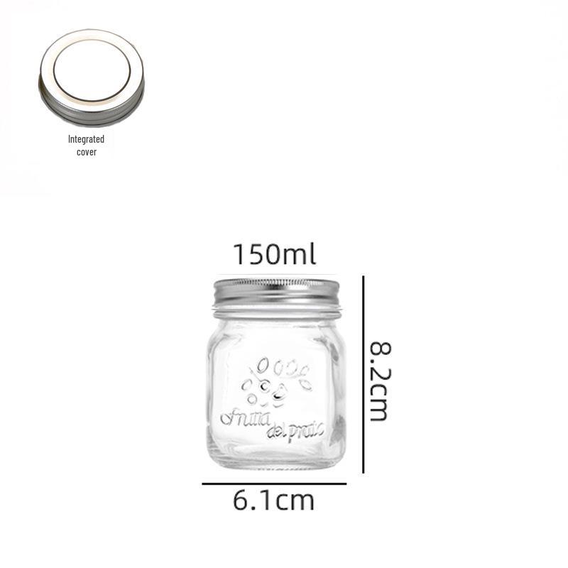 

Carved Glass Mason Jar - Airtight, Moisture-Proof Storage for Nuts, Grains, or Jam