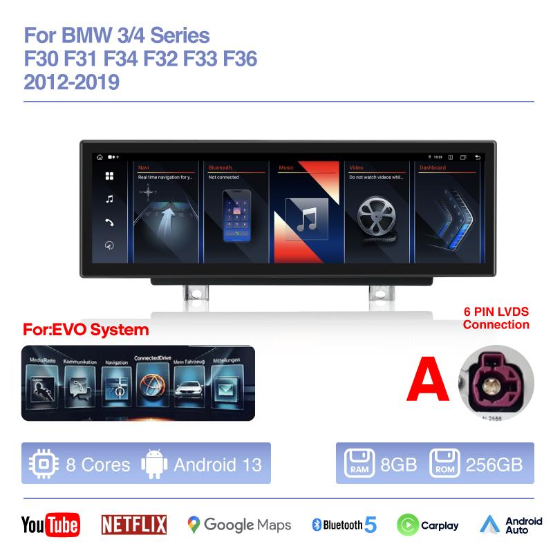 Android 13 For For BMW 3/4 Series F30 F31 F32 F33 F34 Multimedia Video Player GPS Navigation Radio 14.9Inch Auto Carplay 4G 360