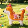 1Pcs Baby Shower Accessories Cartoon Foil Balloon Animal Stand Walking Balloon With Wheel For Kid Birthday Party Decor Ballons