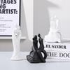 Abstract Resin Sculpture Ornament: Hugging Couple for Bedroom Decor