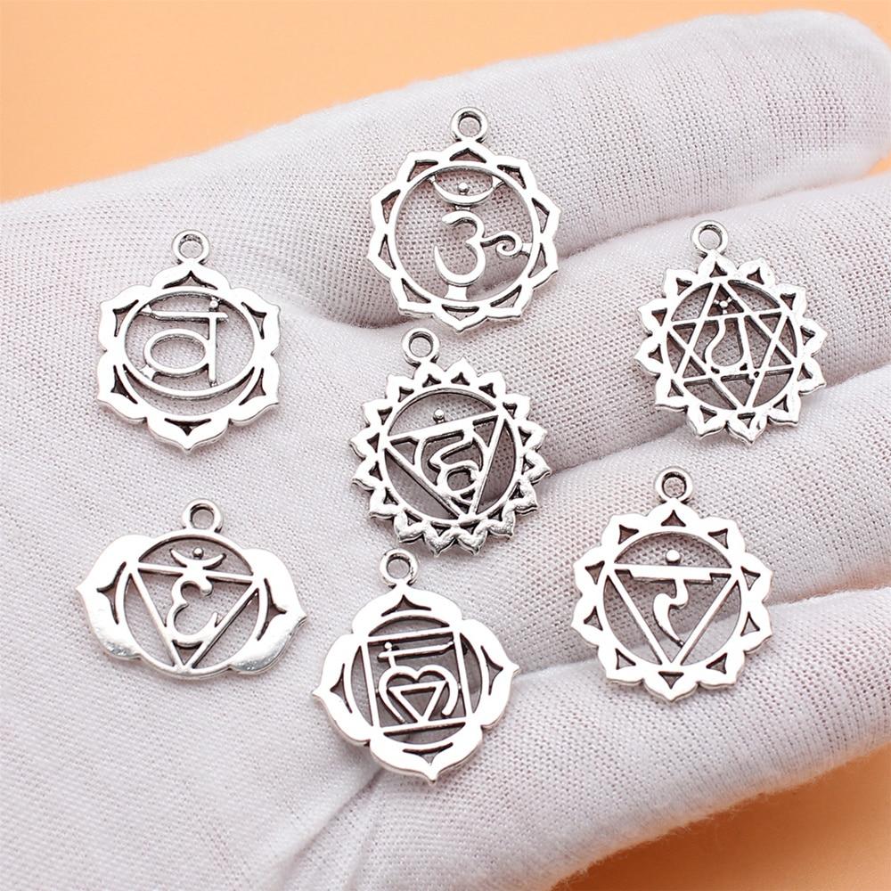 Charms Smykker Making Supplies Chakra Funn? Personlig tilpasset 7 stk/sett