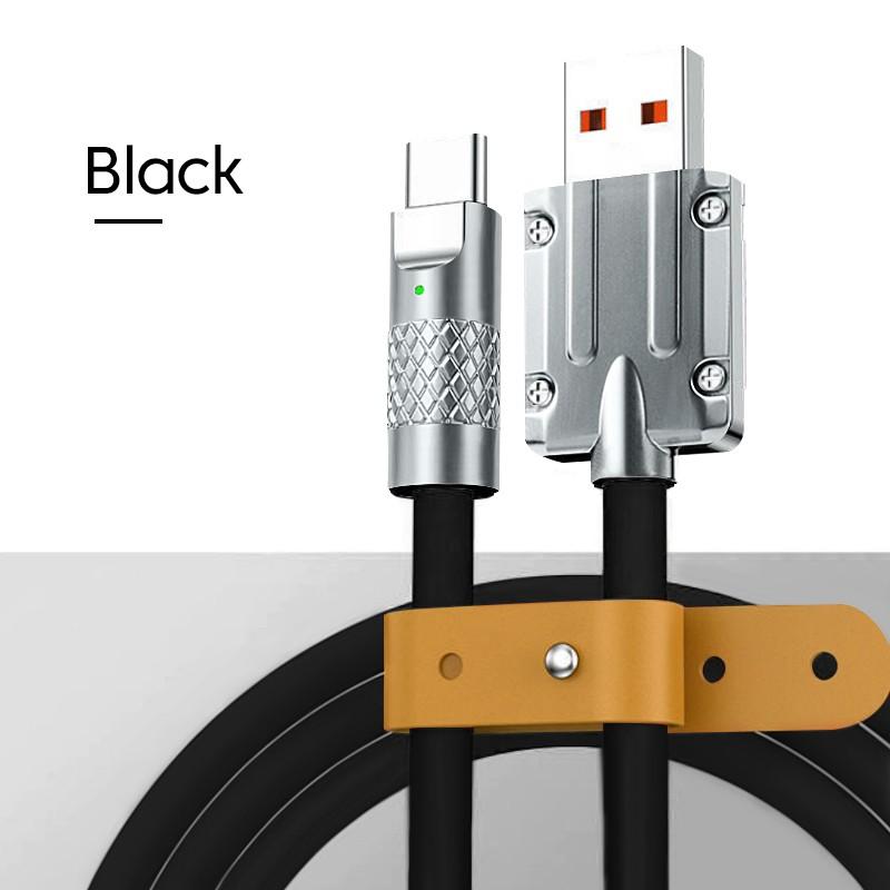 120W 6A Super Fast Charge Type C Liquid Silicone Cable Quick Charge 1M USB To Usb C Fast Charger Cable for Huawei Samsung Xiaomi