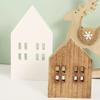 Scandinavian Wooden Miniature House  Desktop Decor for Home  Living Room Table Craft