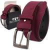 Curea bărbătească din piele de căprioară piele naturală bordo Beltimore W45 : Culori - roșu, Mărimea curelelor - r.85-100 cm