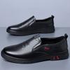 FashionFashion Leather Casual Loafers for Men Spring Autumn Soft-soled Black Men's Driving Shoes New Designer Business Dress Shoes Male