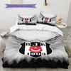Besiktas Turnverein Muster Bettwäsche, Steppbett Set Bettbezug Kissenbezug Zuhause Geburtstagsgeschenk(1 Bettbezug + 2 Kissenbezüge, ohne Füllung)