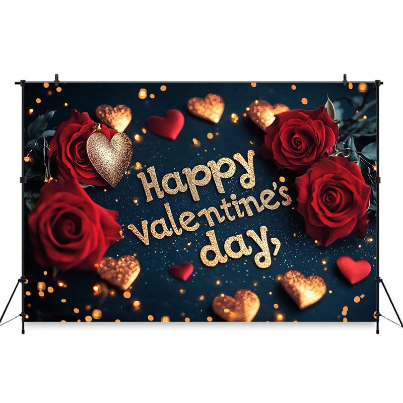 Mocsicka Happy Valentine's Day Photo Background Flowers Door Red Rose Love Wallpaper Decorations Adult Princess Wedding Backdrop