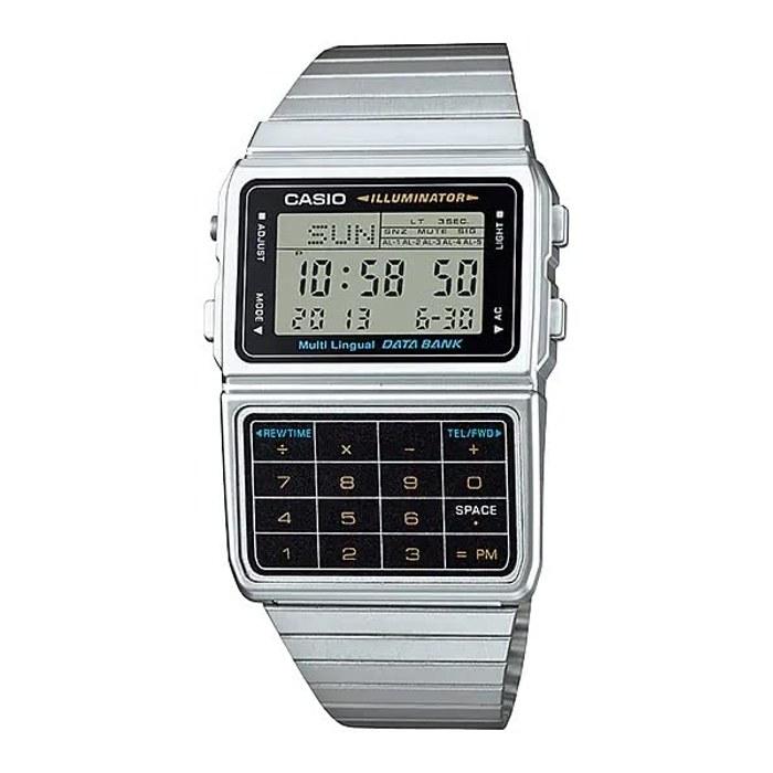 [Casio] Цифровые часы DATA BANK DBC-611-1 Мужские Серебристо-черные
