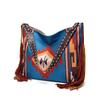 European and American Retro Bohemian Handmade Woven Flowing Silk Cotton and Linen Single Shoulder Large Bag for Women