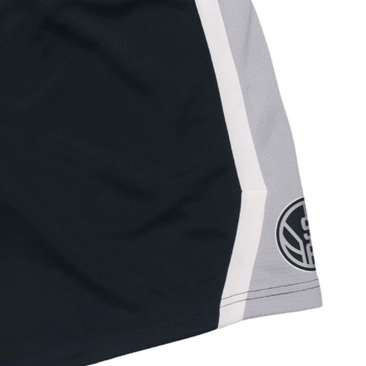 Nike San Antonio Spurs SW Fan Edition 19-20 Season Icon Edition Color Block Striped Basketball Shorts Men Shorts Black AJ5650-010