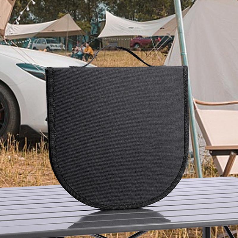 Outdoor Tableware Plate Bowl Food Container BBQ Picnic Dinnerware Storage Bag Camping Stainless Steel Plate Bowl Storage Pouch