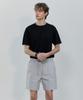 BASIC HOUSE Uni Nylon String Band Half Pants Light Grey Lzhp3103