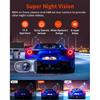 4K WIFI Dash Cam GPS 2160P Car DVR Front And 2.5K Rear Dual Lens Auto Car Camera With WDR Night Vision Black Box 24H Parking