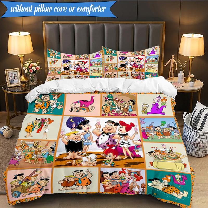 The Croods Players Adventure 3pcs K-pop music group Bedding set,Ideal for Bedroom, Dormitory,Including Duvet Cover And 2pcs Pillowcases,Fan gifts