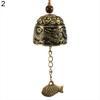 1pcs Bell Characteristics Handmade Hanging Wind Chime Hemp Rope Zinc Alloy Decorate Dragon Fish Gifts Height 4cm
