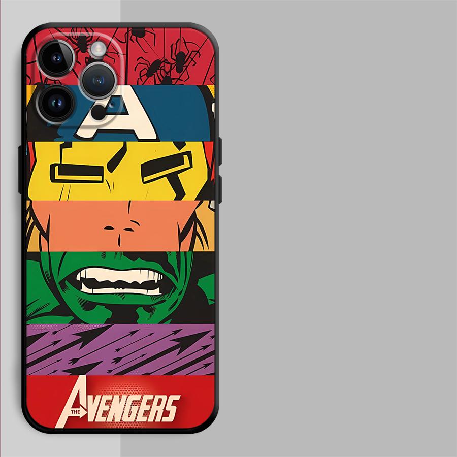 Phone Case for Apple iPhone 14 Air 15 Pro 7 8 13 XR XS MAX 12 11 17 Pro Max 16 Funda Phone Cover Marvel Avengers Captain America