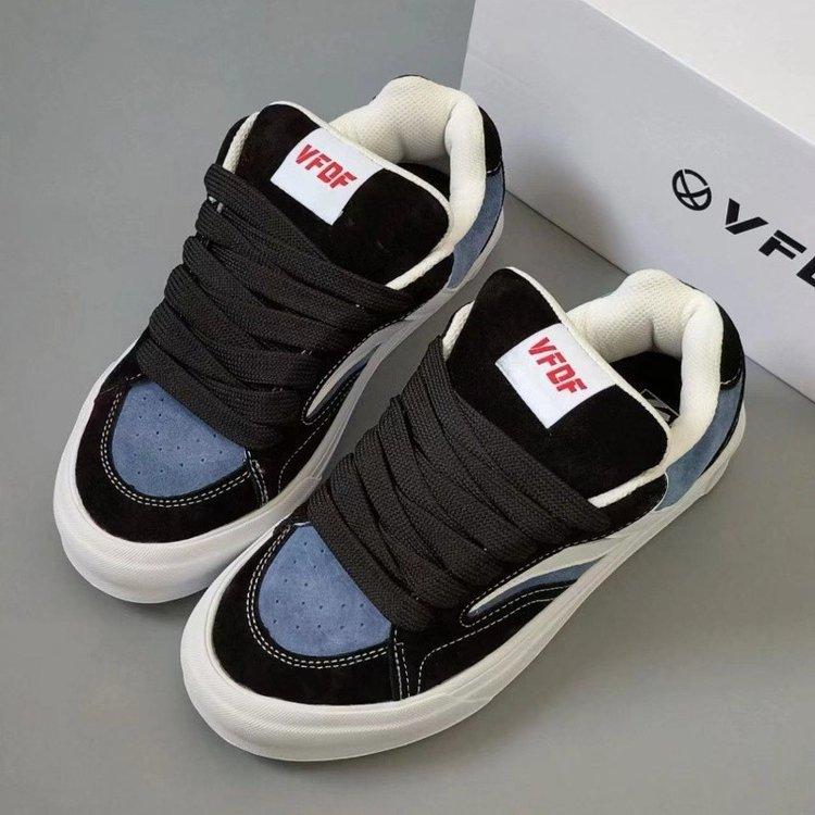 

Осенний нишевый дизайн, хлебные туфли, шлепанцы с мехом, черно-синяя вставка, ретро низкие кеды, женские универсальные повседневные туфли 35